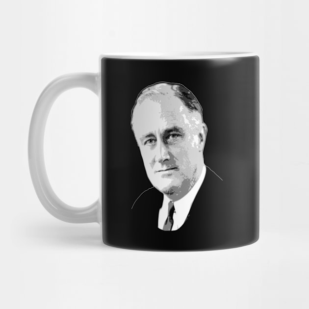 Franklin D. Roosevelt Black and White by Nerd_art